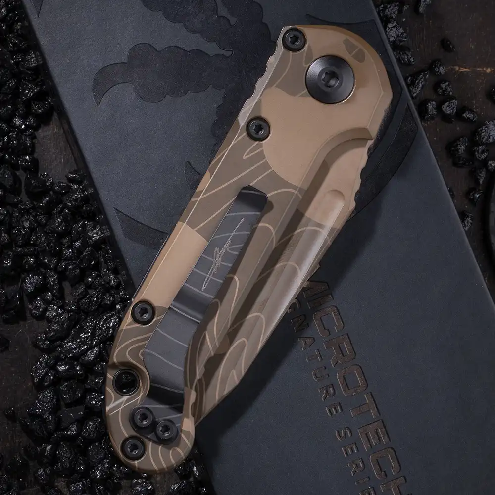 Customized Microtech Knife with Camo Design